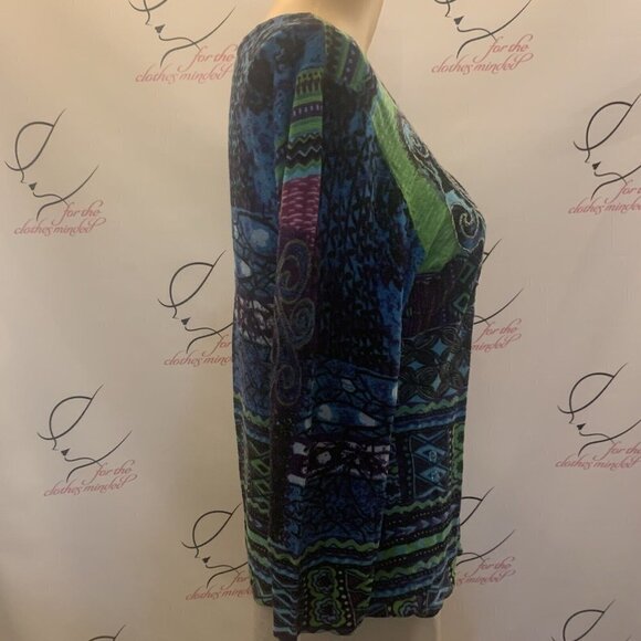 Choices. Size Small. Beaded Embellished Rayon/Nylon. 3/4 Sleeve. Pullover. B79 - Picture 4 of 6